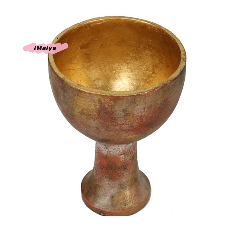 M-Indiana Jones Coppa del Santo Graal Oggetti di Scena Trofeo Vintage Artigianato in Resina Decorazioni Halloween Carnevale Accessori Costume Cosplay