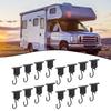 Piping Strip Hooks RV Awning Hooks S-shaped Set For Camping Tent Kit 16PCS Accessories Camping Piping Rail Hook