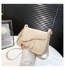 Textured Bag Women's Pre-Autumn New Fashion Single Shoulder Crossbody Bag Trendy Fashion Armpit Saddle Bag