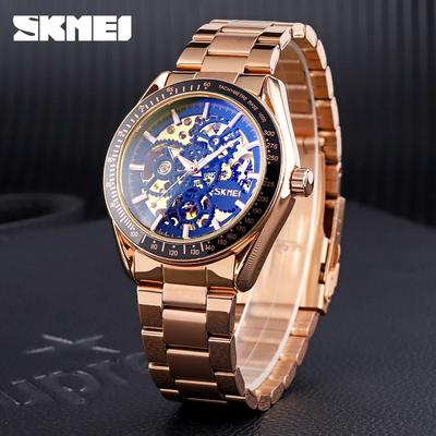 Men Luminous Point Colorful Watch Hour Fashion Montre Homme Automatic Watches Mens Hollow Mechanical Wristwatches