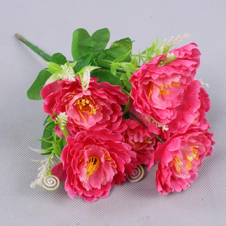 Home Decoration Flowers Outdoor Greening Flowers Artificial Peonies Long-lasting