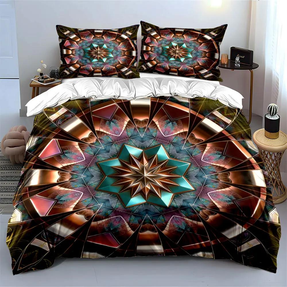 "Mandala Artwork Decorative Set" Soft Comfortable Duvet Cover Bedding Set Included 1*Duvet Cover & 2*Pillowcases gift