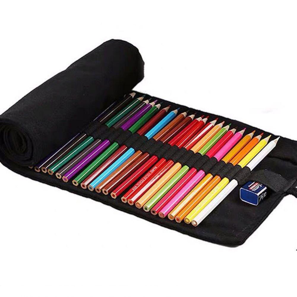 Makeup Brush Storage Pen Curtain 12/24/36/48/72/108Holes Pen Case Roll Up Pouch  Students Gift