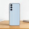 L-light blue stripeds Phone Case For Samsung Galaxy A73,A72,A71,A70,A53,A52,A51,Others Soft Black Cover