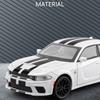1/32 Dodge Charger SRT Hellcat Alloy Muscle Car Model Sound and Light Pull Back Children's Toy Collectibles Birthday Gift
