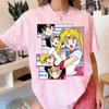 Summer printed loose T-shirt, sweet and cute casual street style top for women.