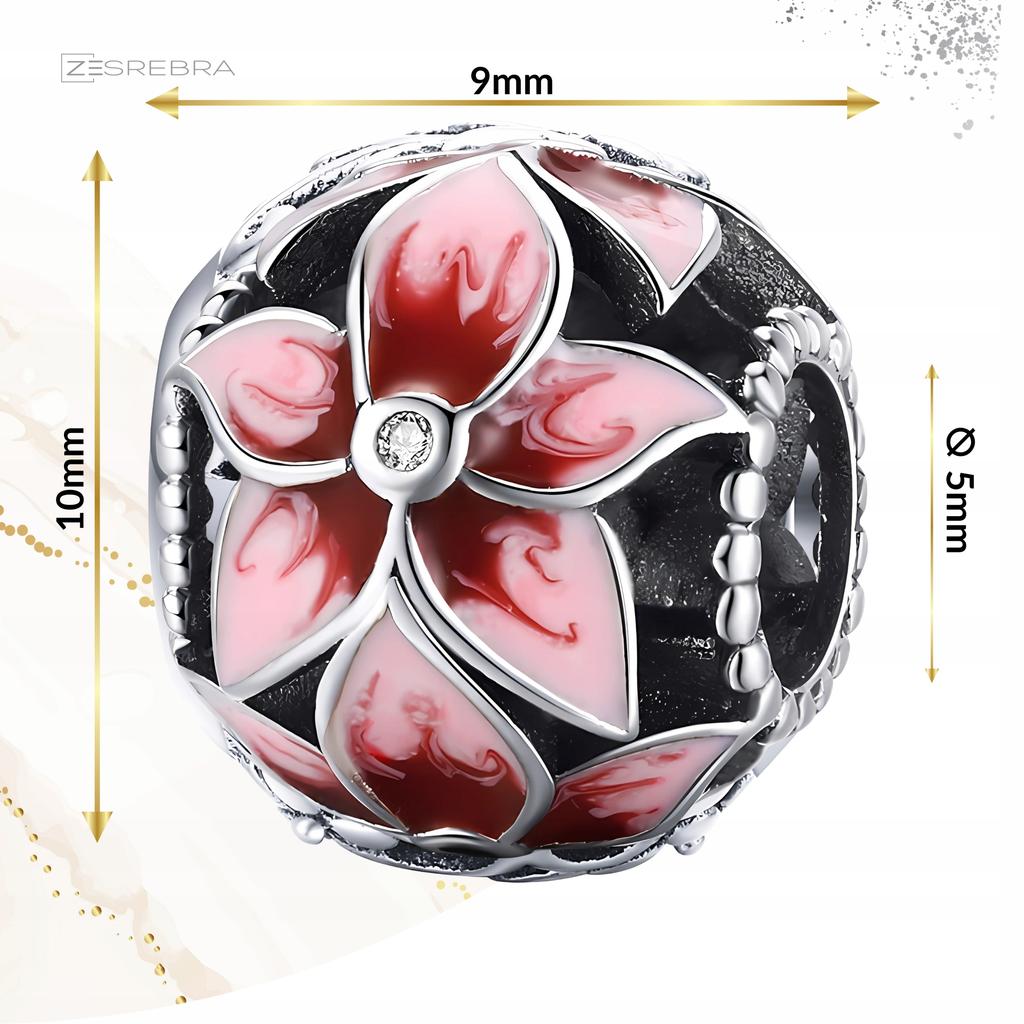 Magnolia Flower Charms 925 Bead Beads Charms Flowers Magnolias 925