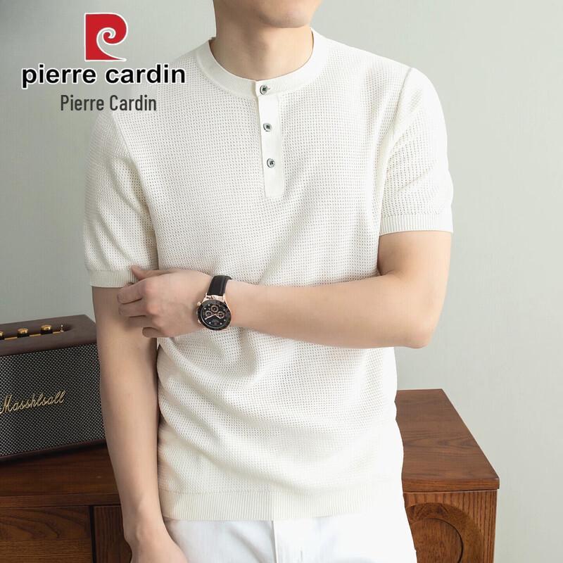 

Pierre Cardin Men s Tencel Linen Blend Henley Short Sleeve T-Shirt L