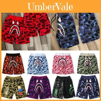 Camouflage Haifischkopf Bedruckte Baumwollshorts Für Herren Lässiger Sommer-Look**