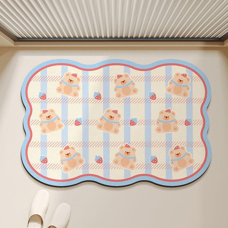 

Bathroom Soft Diatom Mud Floor Mat Toilet Door Absorption Quick Drying Door Mat Foot Mat Toilet Dry and Wet Separation Carpet 40X60cm 15.7X23.6in