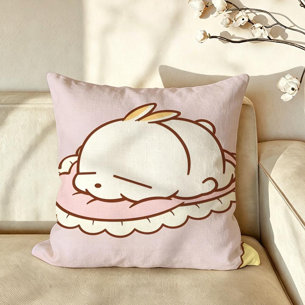 Character MMashiMaro Cushion Cover Pillow Case Antidustmite Pillowcase Silky Short Plush Sofa Cushion Cover hot