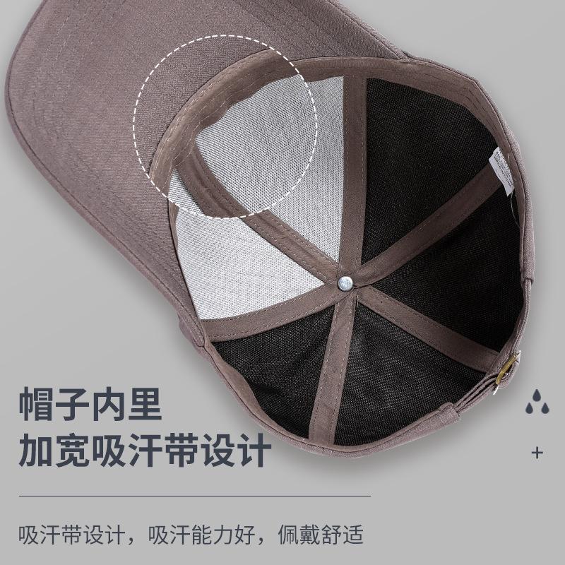 Spring and Autumn New Extended Brim Hat Men's Outdoor Embroidery Letter Sunshade Baseball Cap Medium Sunscreen Cap