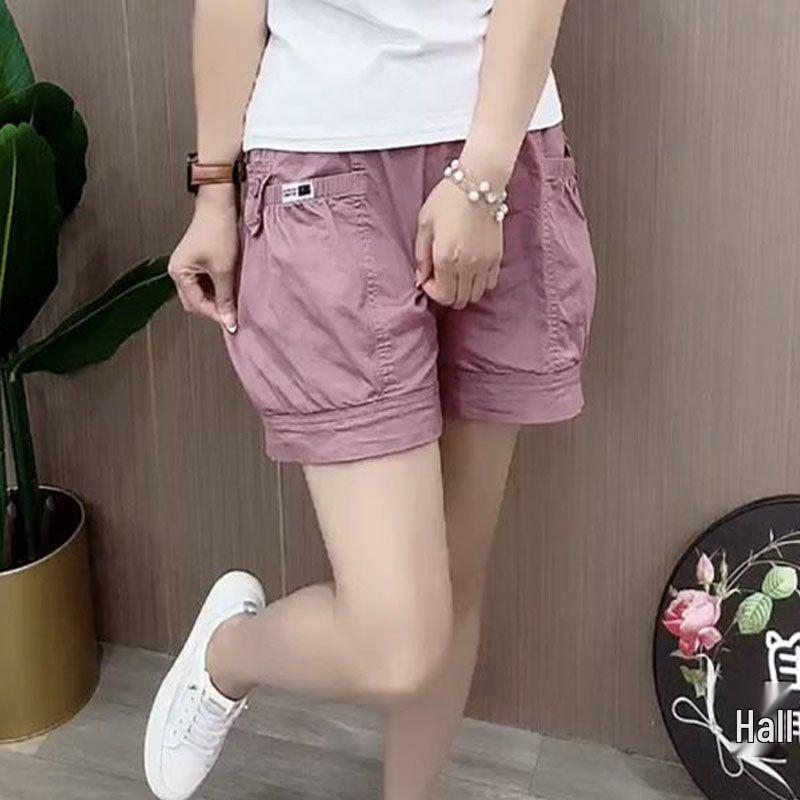 2026 Women's High Waist Slimming Cargo Shorts - Summer Style, Versatile, Elastic, Casual Hot Pants