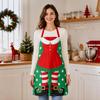 Oil-Resistant Christmas Apron Reusable Kitchen Aprons New Santa Claus Apron  Holiday Decor