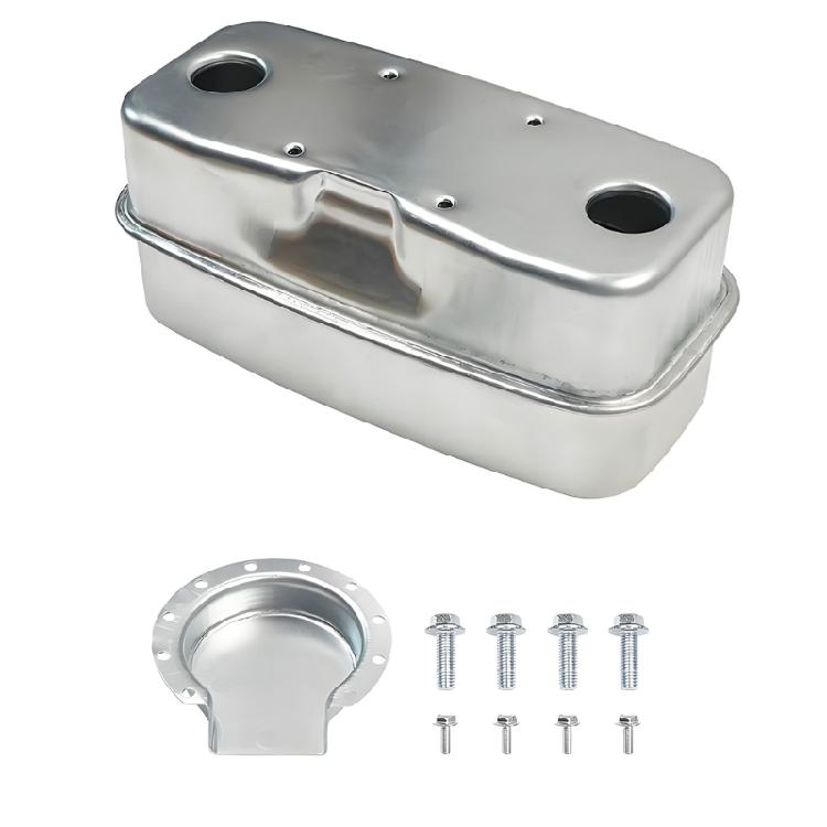 Schalldämpfer-Kit für Rasenmäher, 951 0616B Auspuffteil mit zwei Anschlüssen und Metallgehäuse für Wartung, Reparaturarbeiten und Serviceeinsatz von Rasenmähern