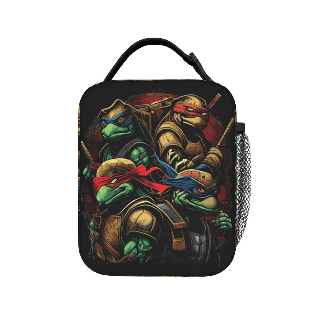 Teenage Turtles Rappin Insulated Lunch Bags High Capacity Ninja Turtles Meal Container Cooler Bag Tote Lunch Box Work Men