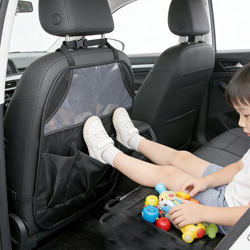 1Pcs Car Anti-Dirt Pad For Children Kids Auto Seat Back Protector Cover Universal Car Back Seat Organizer With Storage Pockets