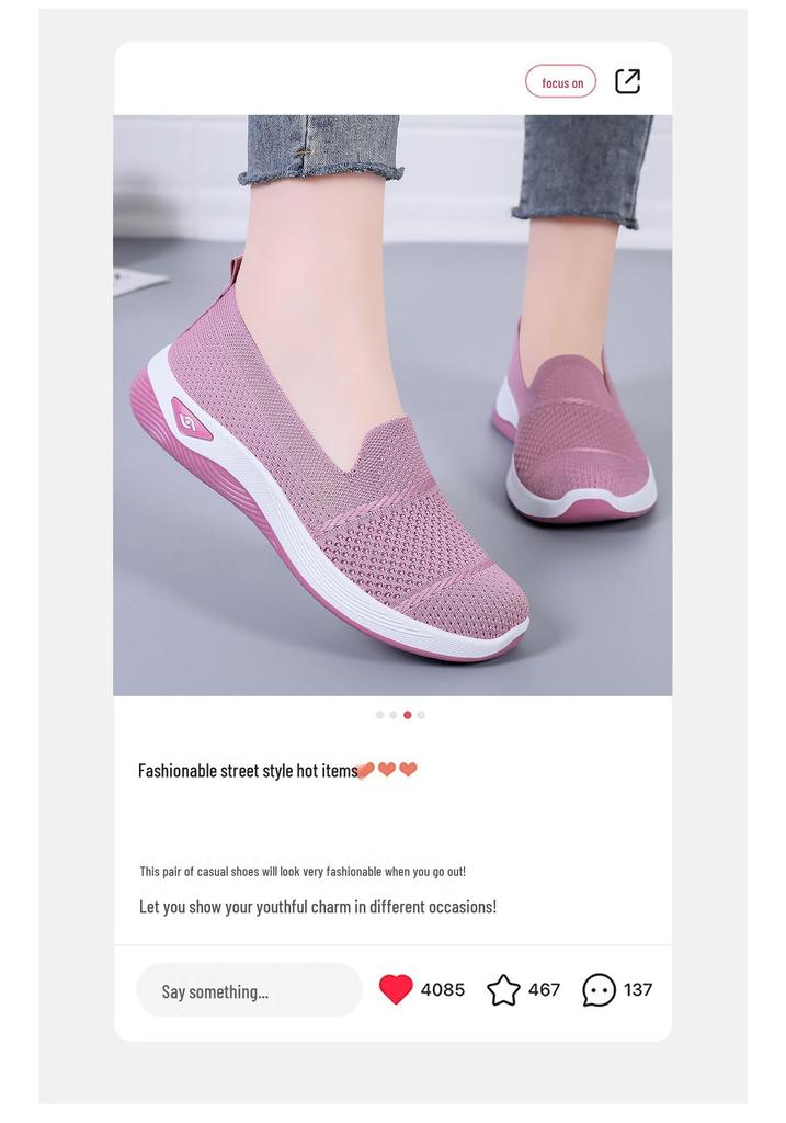 Women's Comfortable Soft Sole Beijing Cloth Shoes - Versatile Shallow Mouth Casual Mom Shoes