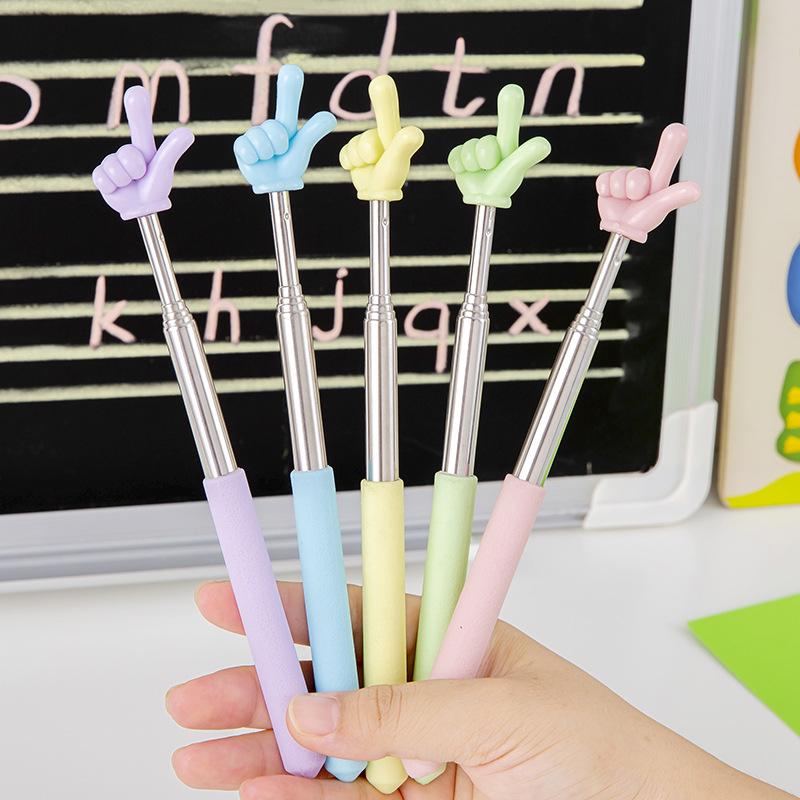 1pc Finger Shape Mini Pointer Stick 21~68cm Retractable Office and Educational Supplies Teaching Tools Student Pointer TMZ
