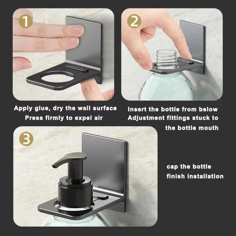 1/2PCS No Drill Shower Gel Bottle Rack Adjustable Soap Dispenser Holders New Shampoo Hanger Hooks