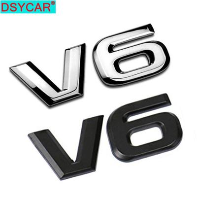 DSYCAR 1 Pezzo Moda 3D Metallo Motore V6 Display Adesivo per Auto Emblema Distintivo per Auto Accessori Decorativi