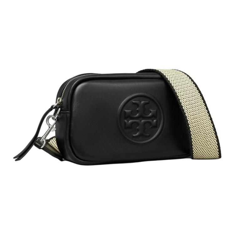 Tory Burch Miller Adjustable Detachable Shoulder Strap 3D Logo Lambskin Mini Crossbody Bag Women Crossbody Bag Black 176661-001