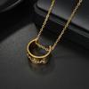 Atoztide Custom Name Necklace Delicate Circle Stainless Steel Jewelry for Women Hollow Nameplate Choker Chain Personalized Gift
