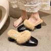 Fur Women Flats Cotton Boots Pointed Toe Suede Warm Shoes Designer Snow Boots Short Plush Walking Sexy Lady Shoes