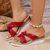 Fashion Summer Women Slippers Open Toe Casual Wedge Sandals Platform Slippers 2025 New Fashion Work Shoes Large Size Flat Slides Women