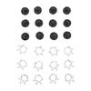 12 Set Witch Hat and Crown Cake Toppers Mini Wizard Hats Cupcake Decorations for Birthday Party Supplies Silver
