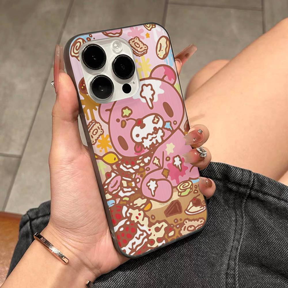 Popular Kawaii G-gloomyS Bears Corrugated Stripe Phone Case For IPhone 17 16 15 14 13 12 11 Pro Max Plus Pro Shockproof Cover