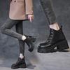 Coarse heel Martin boots women's autumn and winter new fashion round head small height increase short boots women's boots tide