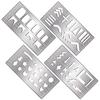 Store2508® (Pack of 4) Nail Stamping Guide Stencils.