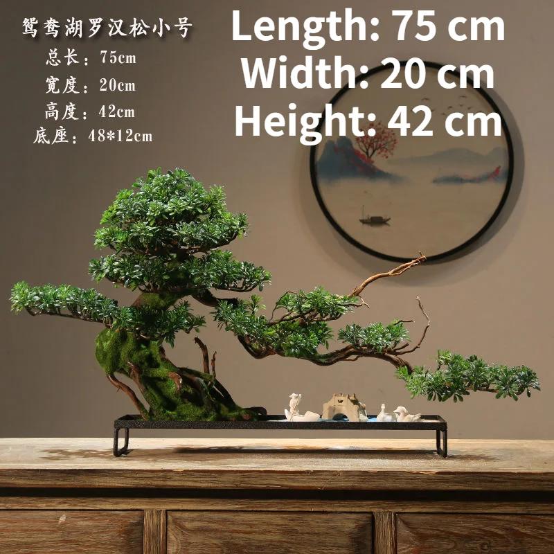 Simulation Green Plants Welcoming Pine Bonsai Planting Corners and Ornaments Living Room Decorations Zen Micro Landscape