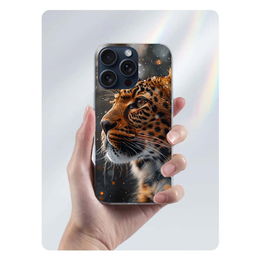 Majestic Leopard Clear Phone Case For Iphone 17 Air 16 Pro Max 15 Pro 14 Plus 17E 16E 11 13 12 Mini Cover Cases Fundas Cell TPU