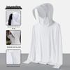 Unisex UPF50+ Cooling Ice Silk Sun Protection Jacket with Detachable Brim for Outdoor Cycling