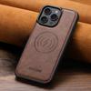 SUTENI Husă de telefon cu magnet și încărcare wireless, cu textură de piele ecologică mată, pentru IPhone 17 Pro Max 16 Plus 15 14 Pro 13 12
