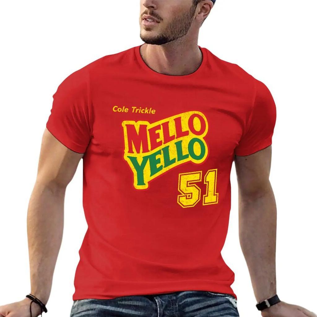 Mello Yello Cole Trickle 51 Koszulka z Vintage Logo Letnie Topy Koreańska Moda Koszulki Ciężkie Dla Unisex