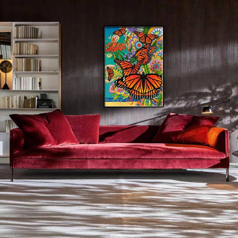 

5D Алмазная картина Животное 5D DIY Алмазная вышивка Бабочки Украшение дома 20X30CM