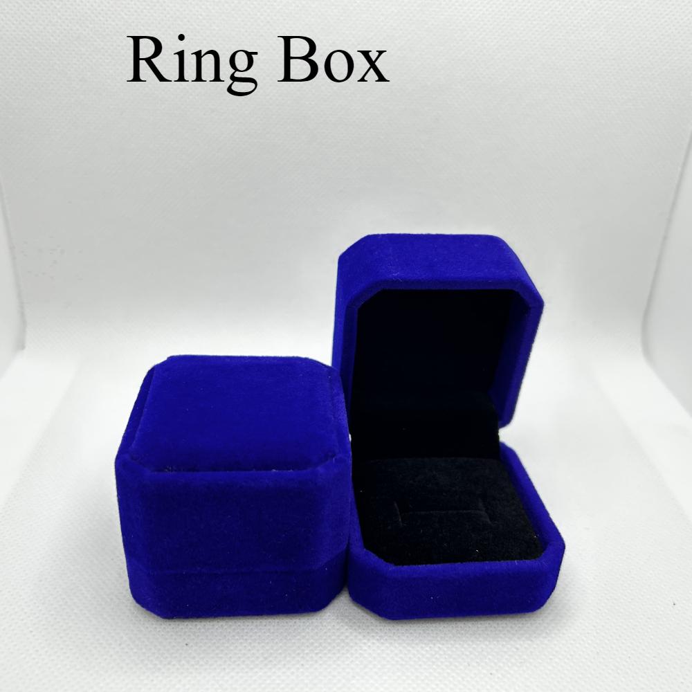 

Шкатулка для ювелірних виробів Фланелева скринька для кільця кулон браслет браслет намисто скринька ювелірні вироби сережки-гвоздики значок подарункова упаковка Ring Box синій