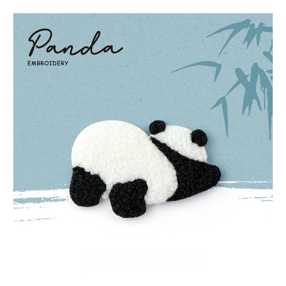 

Exquisite Panda Brooch Cute Cloth Badge Fashion Embroidery Panda Pin Clothing Accessory Style 4