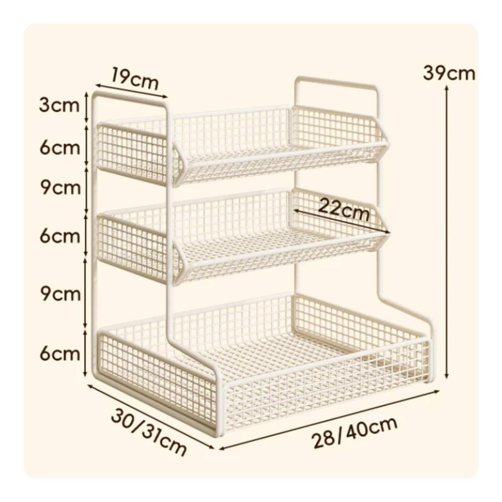 Countertop Snack Organizer Space-Saving Three-Tier Display Rack