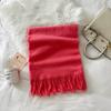 Scarf Women's Solid Color Winter New Fashion Mid Length Warm Scarf Shawl Scarf
