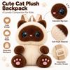 Big Eyes Stuffed Animal Backpack Soft Kitten Plush Doll New Cat Plush Backpack  for Children