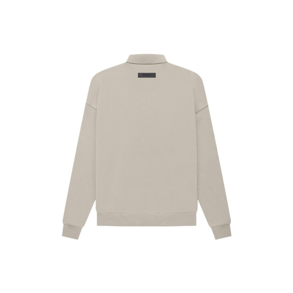 Fear Of God Essentials FW22 Long Sleeve Polo Smoke Letter Print Women Polo Gray FOG-FW22-107