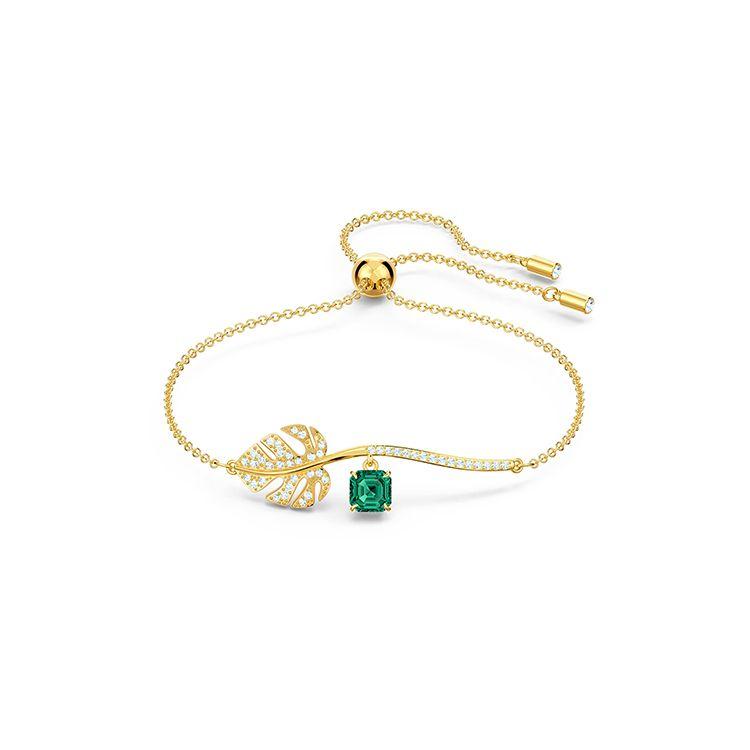 Swarovski Tropical Leaf Bracelet Women bracelets Gold 5519234 Box (Random Color)