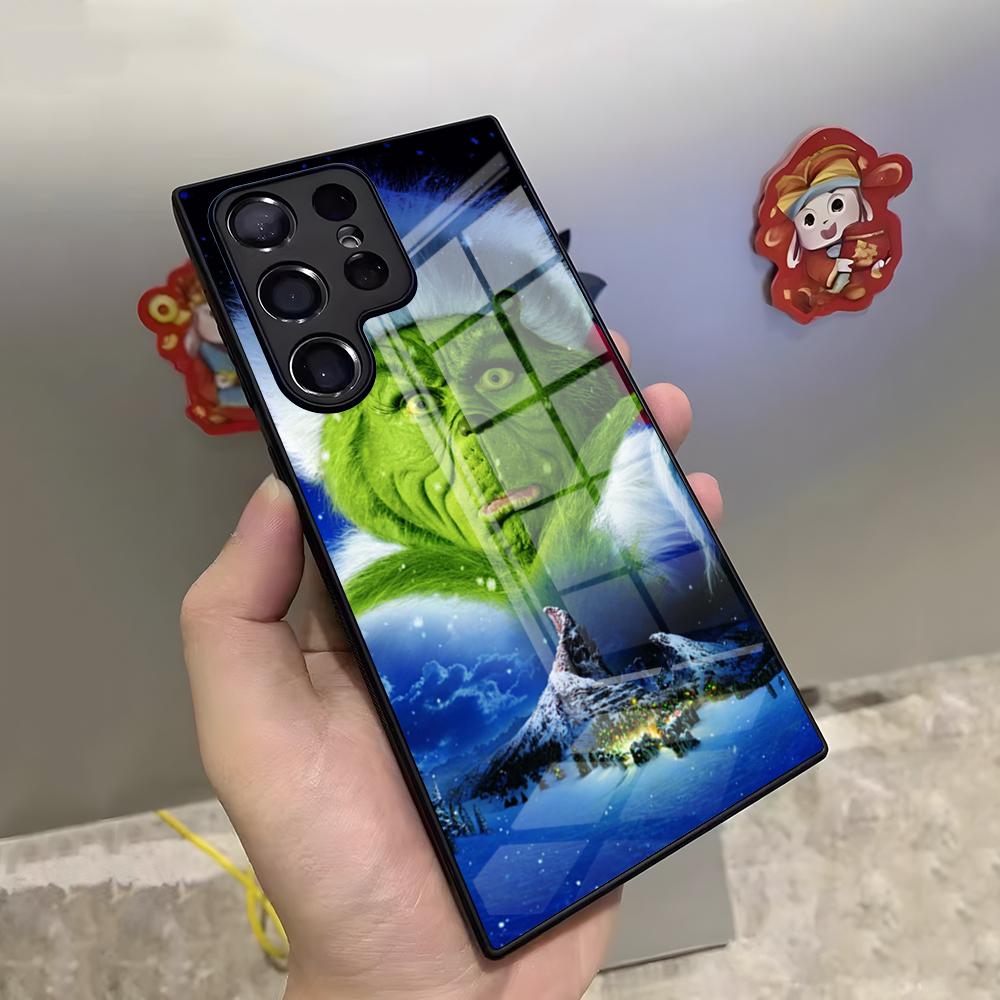 Merry Christmas Phone Case For Samsung S25 S24 Ultra S23 S22 S20 Fe S21 Plus A54 A34 A24 A53 A13 A16 Glass Cover