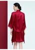 New 100% Mulberry Silk Comfortable and Fashionable Lace High-End Home Wear Sleepwear Women's Silk Nightgown Single Robe
