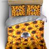 Sunflower Pet Decor Three-Piece Set Multiple Sizes kid's And adults' Bedroom Exquisite 3PC Bedding set, Gift