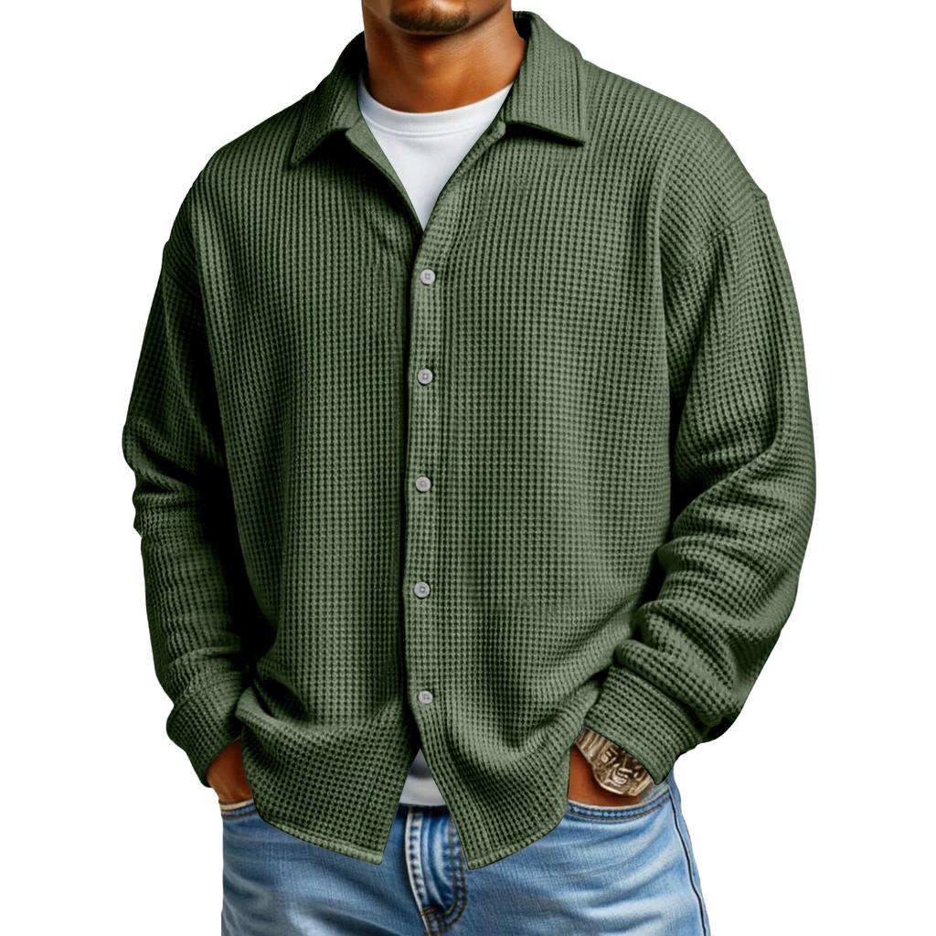 Men's Casual Button-Down Long-Sleeve Shirt